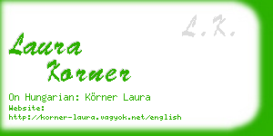 laura korner business card