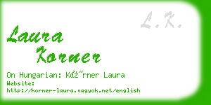 laura korner business card